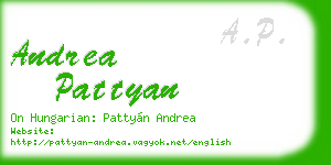 andrea pattyan business card